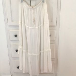 Max studio maxi skirt with tassel tie L